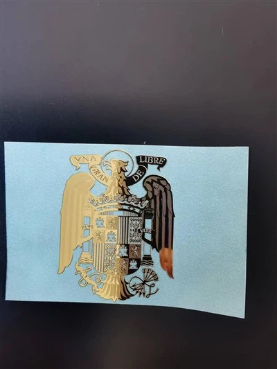 Plech kovové niklové nálepky